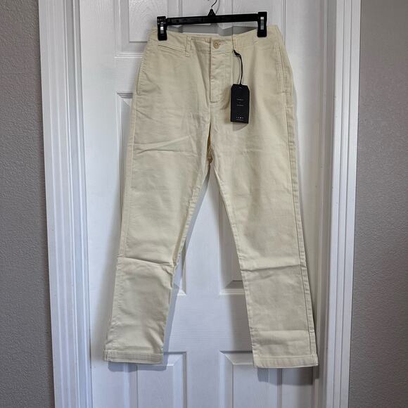 CURRENT/ELLIOTT The Captain Trouser Pants Biscuit White size 27 - Picture 4 of 12